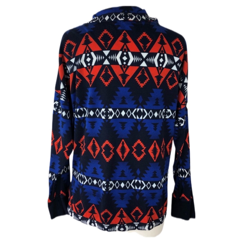Ralph Lauren Active Full Zip Aztec Lightweight Ribbed Jacket Medium Southwest - Picture 5 of 9